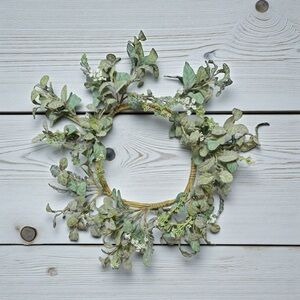 Elegant Green Faux Floral Wreath